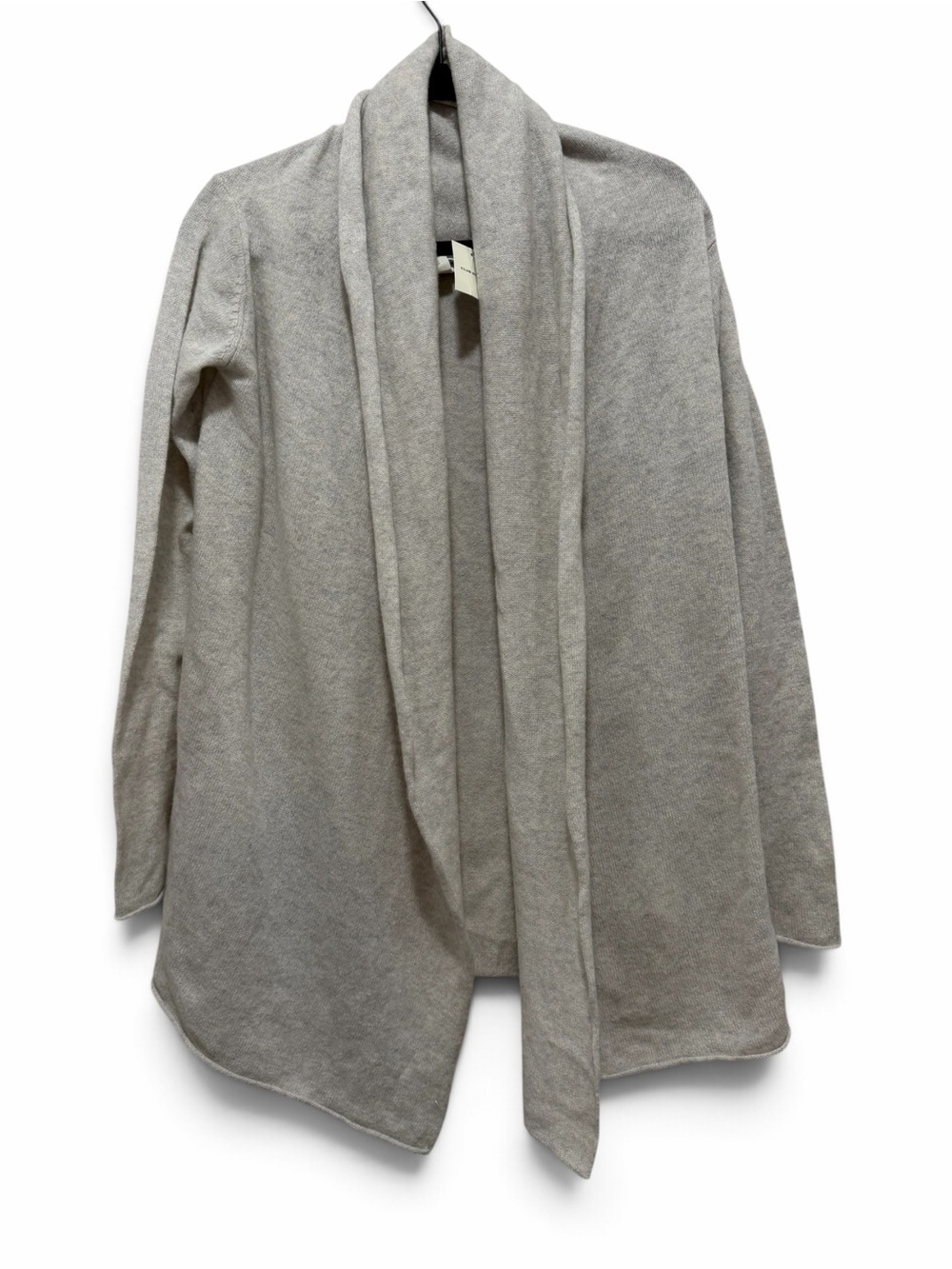 Cashmere Club Monaco $248 Light Gray Open-Front Shawl Collar Cardigan XS/S NWT
